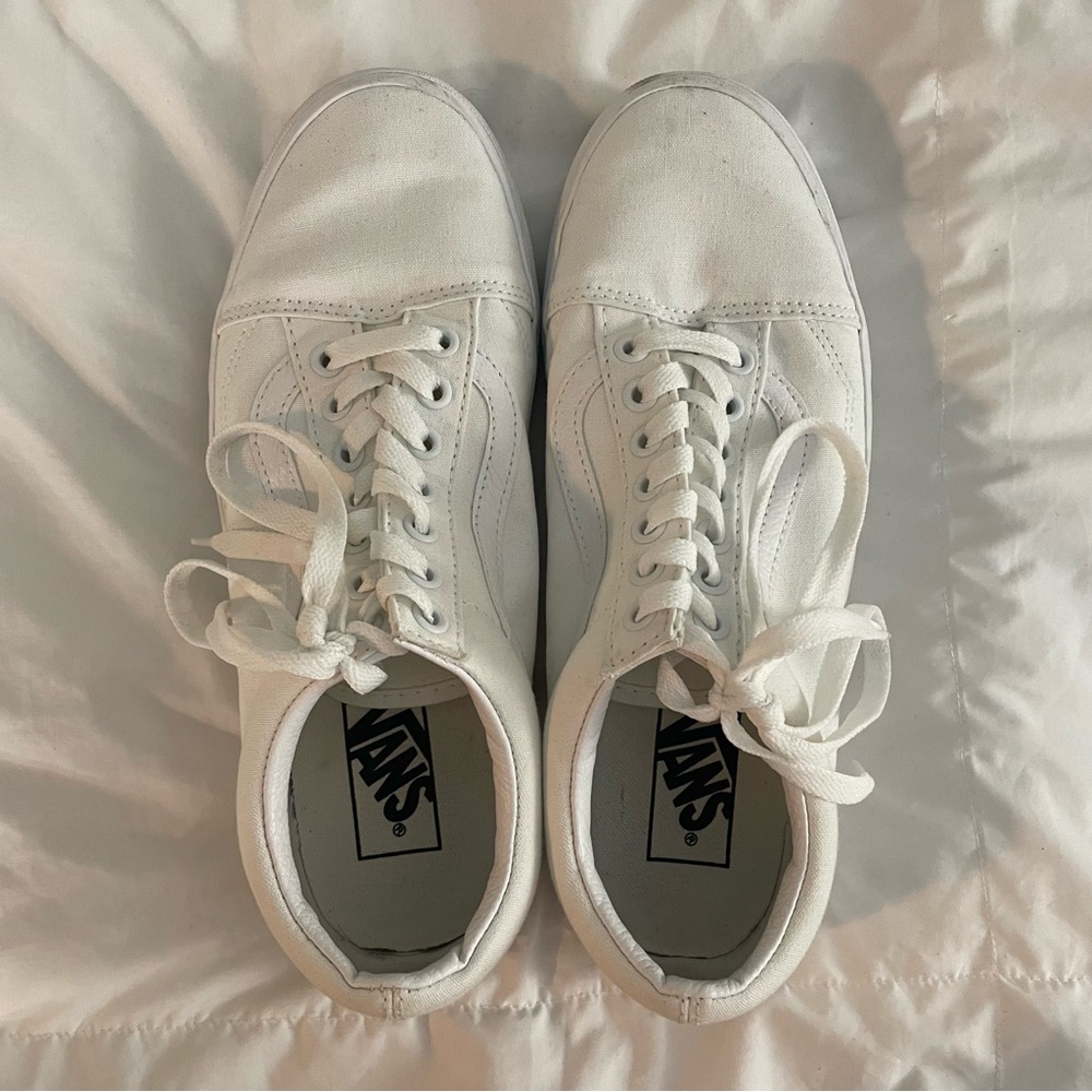 White Old Skool Vans